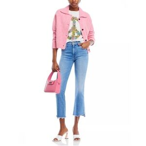 MOTHER | The Insider Crop Step Fray Ankle Jeans in Out of the Blue ~ US 25